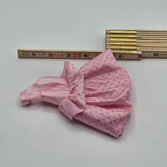 Vintage 1990s Fashion Doll Light Pink Satin Sleeveless Halter Fit & Flare Dress - Picture 5 of 5